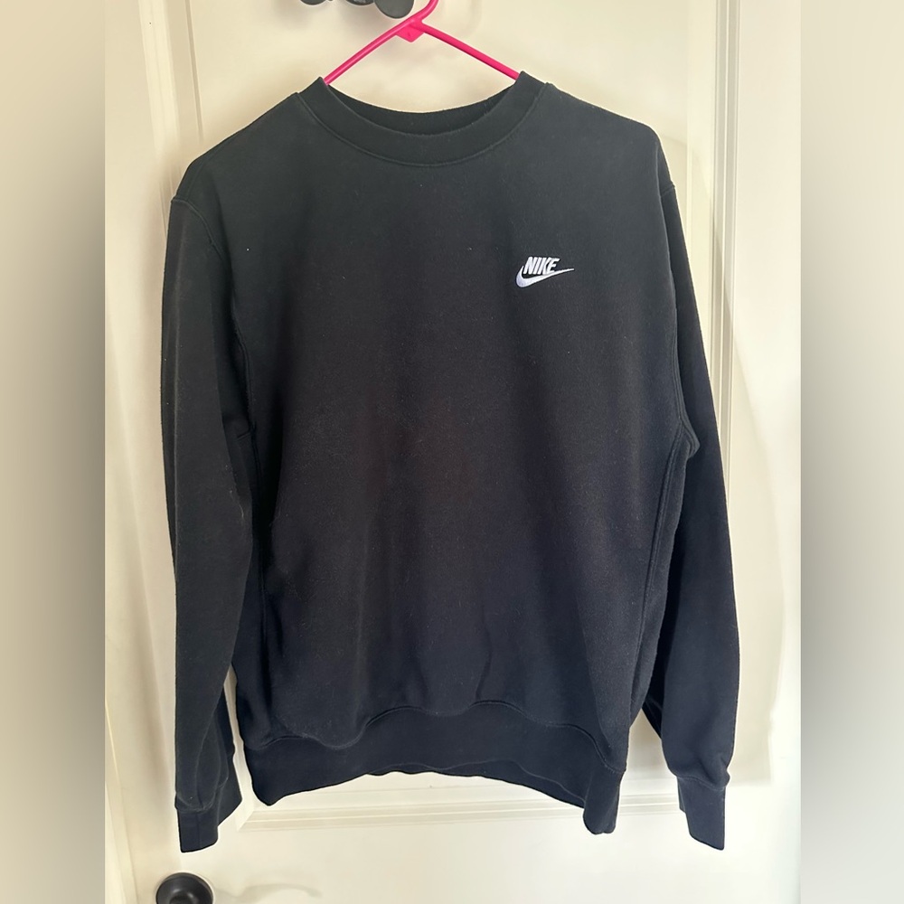 Nike Sportswear Mens Long Sleeve Black Crewneck Sweatshirt - Medium